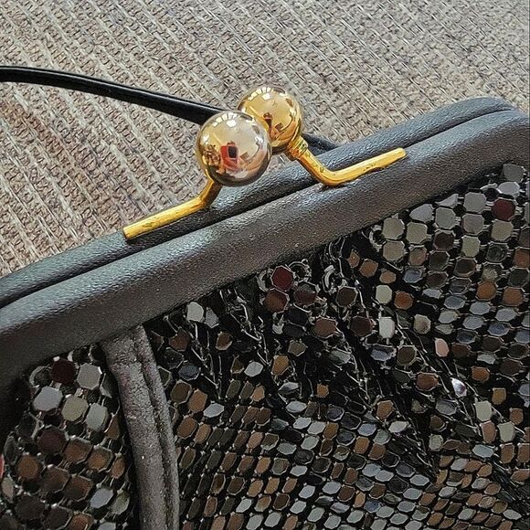 #WHITING & DAVIS #Vintage Evening Bag Mesh #Authentic #1950's Clutch Metal Purse - Picture 6 of 10